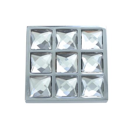 Utopia Alley Gleam Grid Polished Chrome Square Cabinet Knob 1.5 inch HW337PLCH021